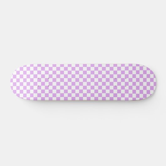 Classic light lavender checkerboard  skateboard (Horizontal)
