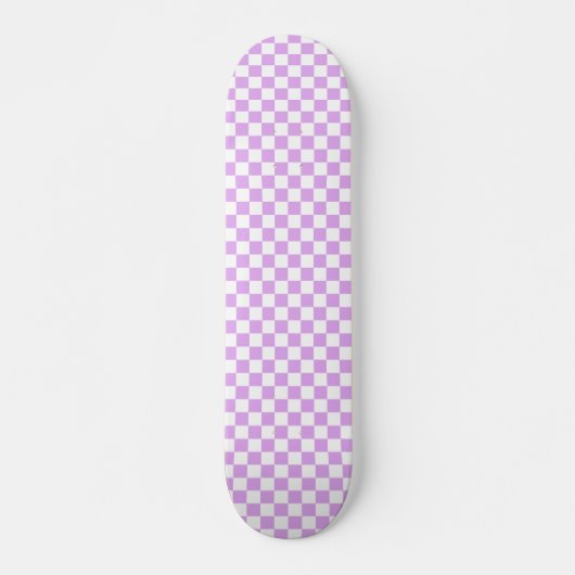 Classic light lavender checkerboard  skateboard (Vorne)