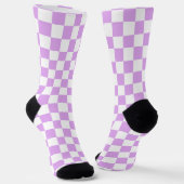 Classic light lavender checkerboard  socken (Gewinkelt)
