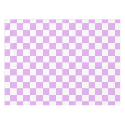 Classic light lavender checkerboard  tischdecke (Vorderseite (Horizontal))