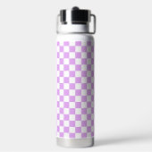 Classic light lavender checkerboard  trinkflasche (Hinten)