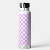 Classic light lavender checkerboard  trinkflasche (rechts)