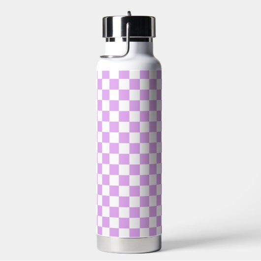 Classic light lavender checkerboard trinkflasche (rechts)