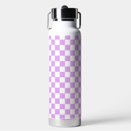 Classic light lavender checkerboard  trinkflasche