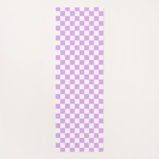Classic light lavender checkerboard  yogamatte (Rückseite)