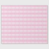 Classic Light Pink Gingham Birthday Wrapping Paper Geschenkpapier (Flach)