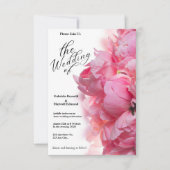 Classic Light Pink Peony Floral Wedding Einladung (Vorderseite)