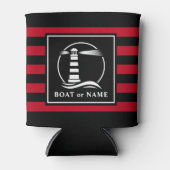 Classic Lighthouse Boat oder Name Marine Red Strip Dosenkühler (Vorderseite)