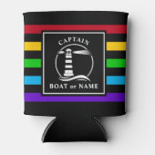 Classic Lighthouse Captain oder Bootsname Rainbow Dosenkühler (Vorderseite)