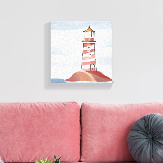 Classic Lighthouse | Meeresküste Leinwanddruck (Insitu (Wohnzimmer))