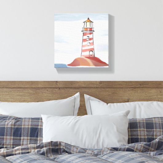 Classic Lighthouse | Meeresküste Leinwanddruck (Insitu (Schlafzimmer))