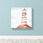 Classic Lighthouse | Meeresküste Leinwanddruck (Insitu (Holzboden))