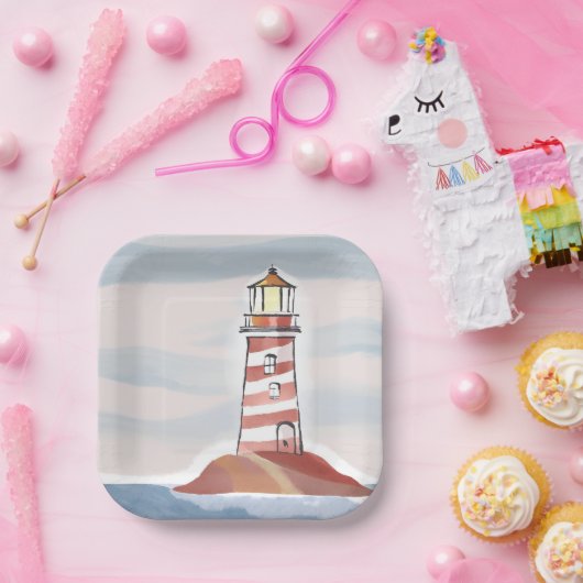 Classic Lighthouse | Meeresküste Pappteller (Party)