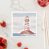 Classic Lighthouse | Meeresküste Serviette (Beispiel)