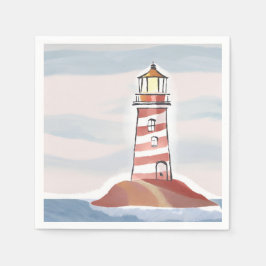 Classic Lighthouse | Meeresküste Serviette