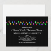 Classic Lights Weihnachts-Party Einladung (Vorne/Hinten)