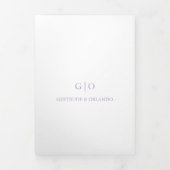Classic Lilac Elegant Wedding Dreifach Gefaltete Einladung (Cover)