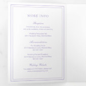 Classic Lilac Elegant Wedding Dreifach Gefaltete Einladung (Innen Erste Seite)