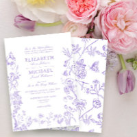 Classic Lilac Lavender Chinoiserie Blumenzehen