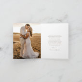 Classic Lilac QR Code Elegant Wedding Dankeskarte (Innenseite)