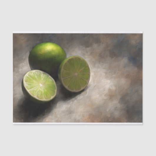 Classic Limes Still Kitchen Art Decoupage Seidenpapier (Vorderseite)