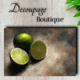 Classic Limes Still Kitchen Art Decoupage Seidenpapier