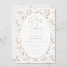 Classic Little Wild One Baby Shower Toile