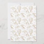Classic Little Wild One Baby Shower Toile Einladung (Rückseite)