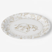 Classic Little Wild One Baby Shower Toile Pappteller (Schrägansicht)