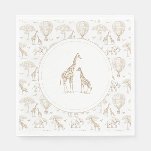 Classic Little Wild One Baby Shower Toile Serviette (Vorderseite)
