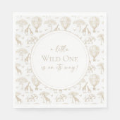 Classic Little Wild One Baby Shower Toile Serviette (Vorderseite)