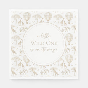 Classic Little Wild One Baby Shower Toile Serviette