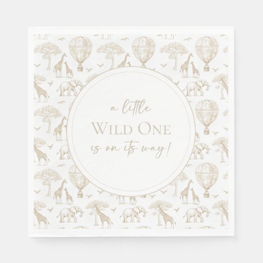 Classic Little Wild One Baby Shower Toile Serviette (Vorderseite)