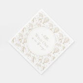 Classic Little Wild One Baby Shower Toile Serviette (Ecke)
