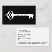 Classic Locksmith Simple Business Cards Visitenkarte (Vorne/Hinten)