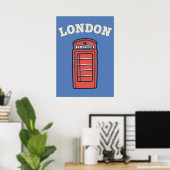 Classic London Red Telephone Booth Art - Preppy Poster (Heimbüro)