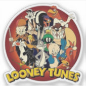 Classic Looney Tunes Squad - Retro Circular Nostal Aufkleber (Vorderseite)