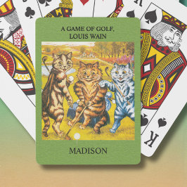 Classic Louis Wain Cats Golf Personalisiert spiele Spielkarten