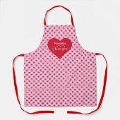 Classic Love Hearts Personalized Valentine Cooking Schürze (Vorderseite)