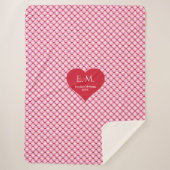 Classic Love Hearts Valentine Gift Cozy Blanket Sherpadecke (Vorderseite)