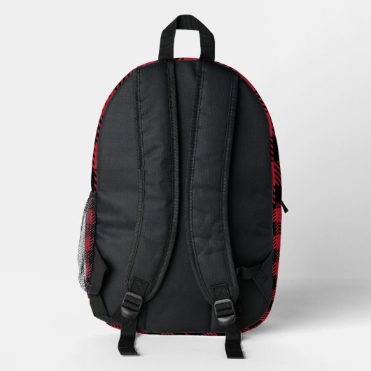 Classic Lumberjack Check Pattern Bedruckter Rucksack (Rückseite)