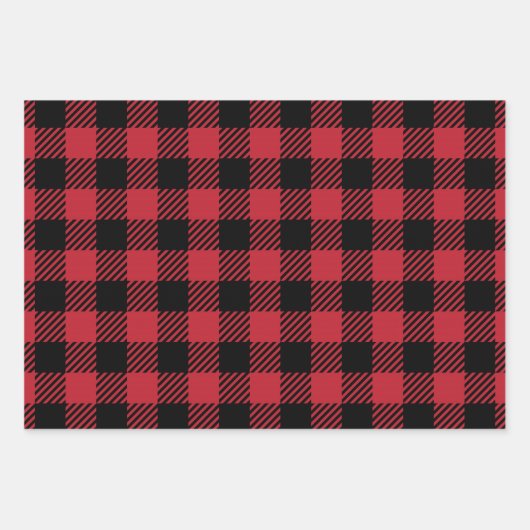 Classic Lumberjack Check Pattern Geschenkpapier Set (Vorderseite)