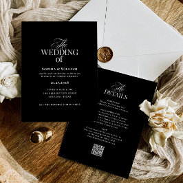 Classic Luxe Black | All in One QR Code Wedding Einladung