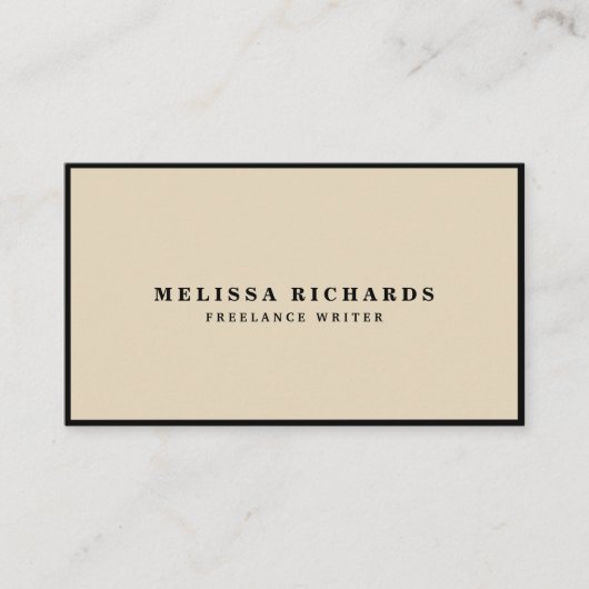 Classic Luxe Black and White mit Social Media Visitenkarte (Vorderseite)