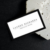 Classic Luxe Black and White mit Social Media Visitenkarte