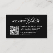 Classic Luxe Black | QR-Code für Hochzeitsseiten Begleitkarte (Vorderseite)