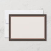 Classic Luxe | Braunes Neutrales QR-Code-Hochzeit RSVP Karte (Rückseite)