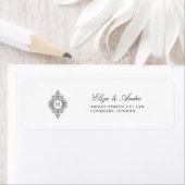 Classic Luxe Custom Monogram Rücksendeadressen-Auf (Insitu)