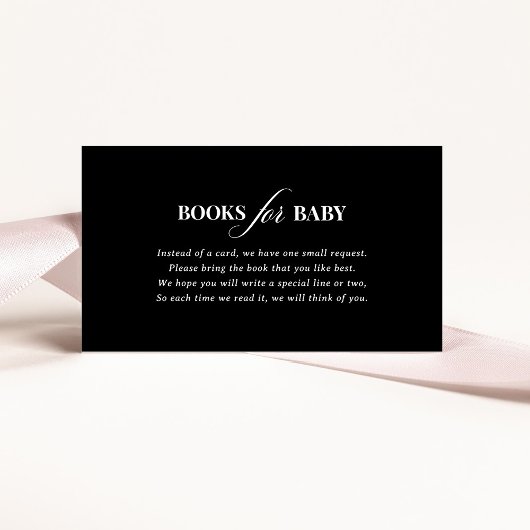 Classic Luxe | Dunkle schwarze Bücher für Baby Begleitkarte