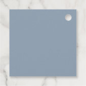 Classic Luxe | Dusty Blue Hochzeit Danke Geschenkanhänger (Rückseite)